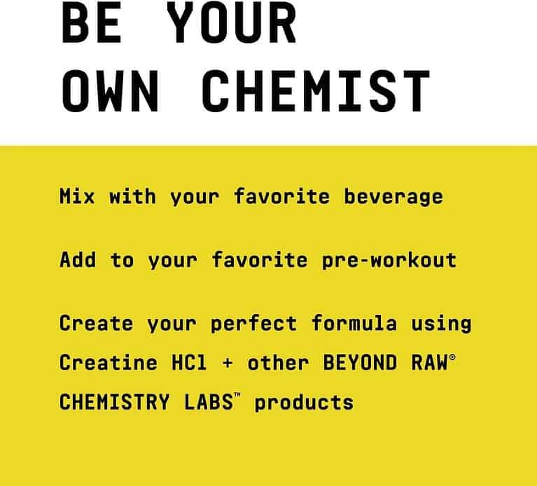 BEYOND RAW Chemistry Labs Creatine HCl Powder review