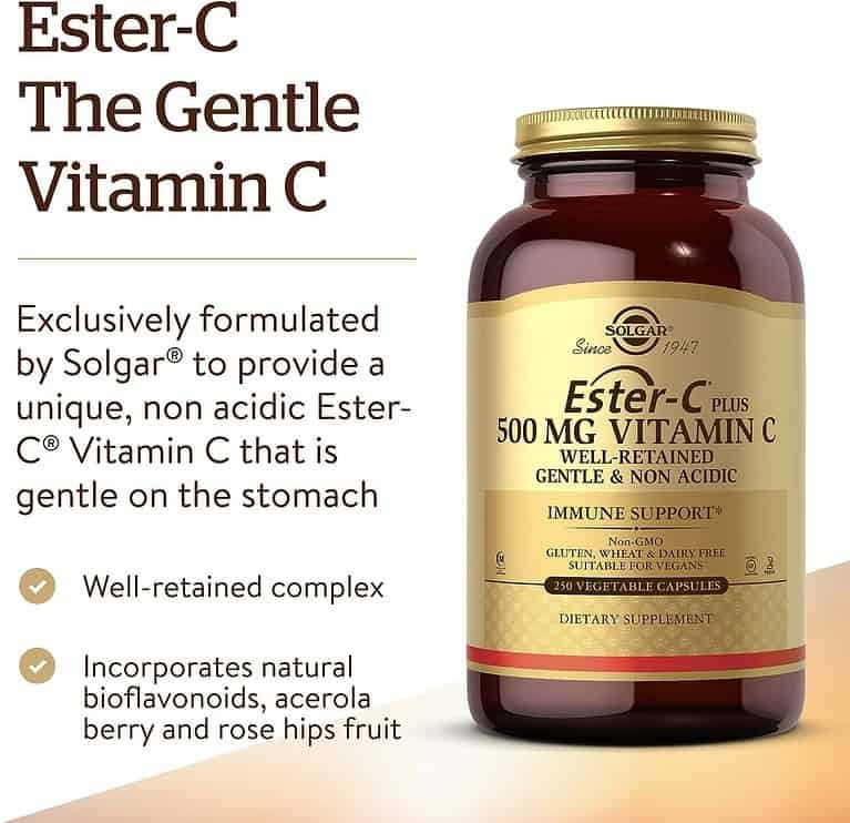 Solgar Ester-C Plus 500 mg Vitamin C Capsules Review