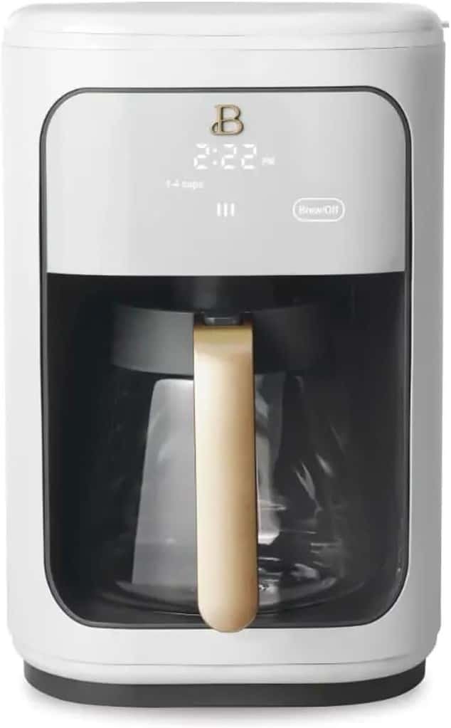 Beautiful 14 Cup Programmable Touchscreen Coffee Maker, White Icing by Drew Barrymore (White Icing)