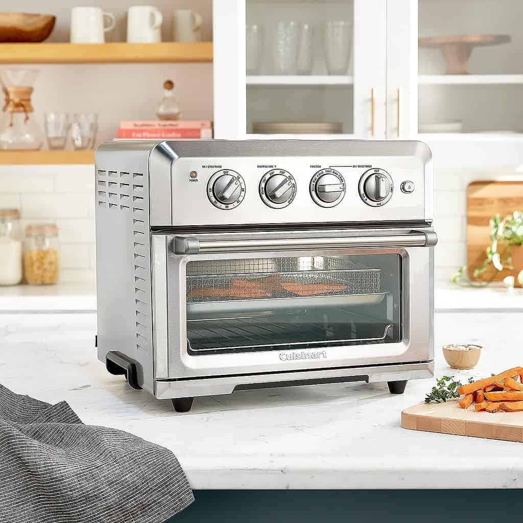 Cuisinart Convection Toaster Oven Airfryer Combo, 6-in-1 1800 Watts, XL Capacity Convection Oven with 60-Minute Timer/Auto-Off for Toast, Bake or Broil, Stainless Steel, CTOA-122